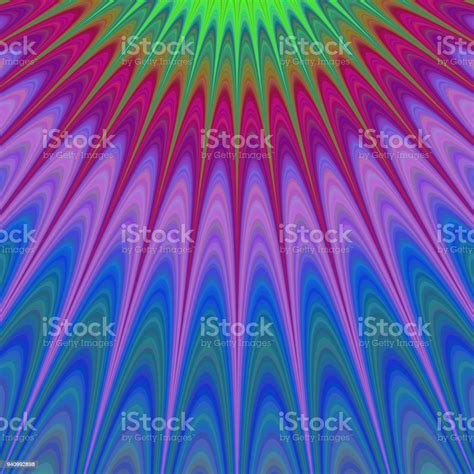 Multicolor Fractal Sun Rays Stock Illustration - Download Image Now ...