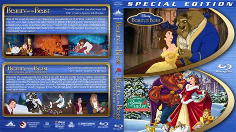 Beauty and the Beast Double Feature blu-ray cover (1991/1997) R1 Custom