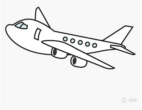 Airplane Cute Clipart Free Picture Transparent Png - Black And White ...