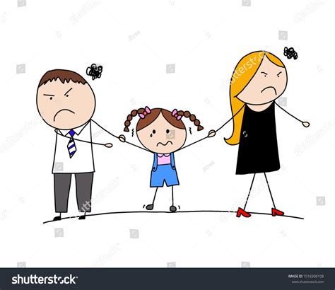 Parents Divorce Sad Child Crying Family Stock Illustration 1518308108 | Shutterstock