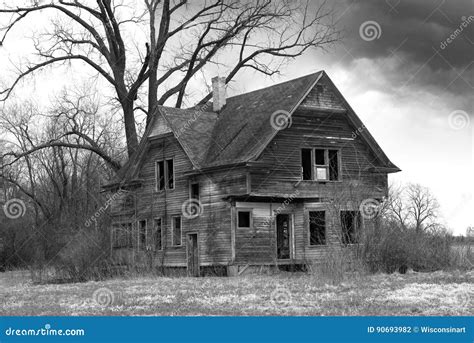 Old Farm And Farmhouse Built Many Years Ago. Now Waiting For Demolition. Dutch Agricultural ...