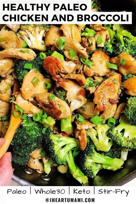 The BEST Paleo Chicken and Broccoli with Keto and Whole30 chicken stir-fry sauce. Easy Healthy ...