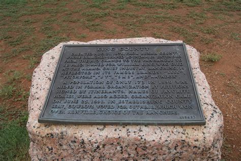 King County - TEXAS HISTORICAL MARKERS