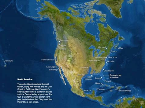 What N. America would look like if the ice melts. | Sea level rise, Ice melting, Sea level