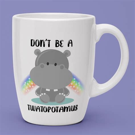 Free Don't Be A Twatopotamus Sublimation Mug Template - SVG Design ...