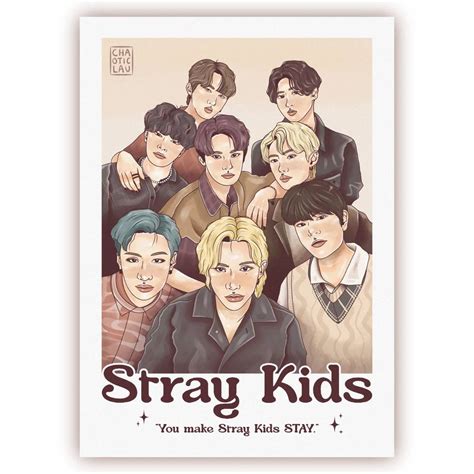 Stray Kids K Pop Cancam Magazine SKZ Fanart Retro Poster Illustration ...