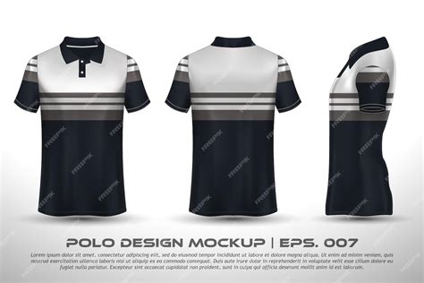 Premium Vector | Vector polo shirt mockup design