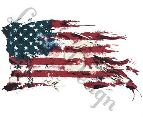 Tattered American Flag USA Waterslide Decal for Tumblers - Etsy | American flag drawing ...