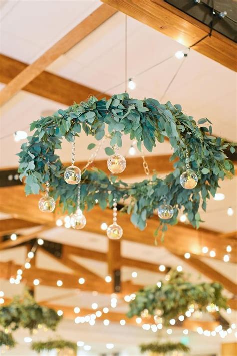 Unique Rustic Ceiling Decor- Silver dollar eucalyptus "chandelier ...