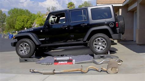 Jeep Wrangler Exhaust Upgrade Flowmaster How To Install Great Sound! - YouTube