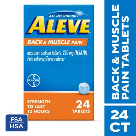 Aleve® Back & Muscle Pain Relief Naproxen Sodium Tablets, 24 ct - QFC