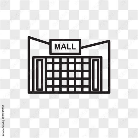 Mall vector icon isolated on transparent background, Mall logo design ...