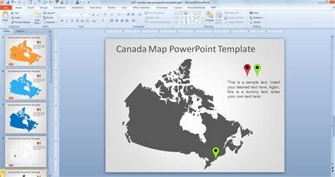 Free Canada Map PowerPoint Template