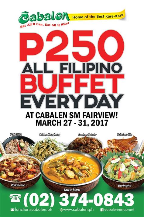 Manila Shopper: Cabalen SM Fairview Buffet Promo: March 2017