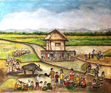 Bayanihan Painting by Bernardo Lira | Saatchi Art