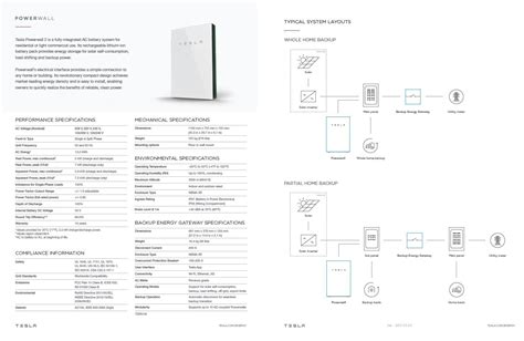 Tesla Powerwall 2.0 Specs - AC | Brilliant Harvest (941) 359-3700