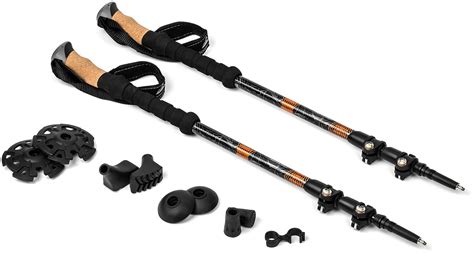 Cascade Mountain Tech Aluminum Adjustable Trekking Poles - Lightweight Quick Lock Walking Or ...