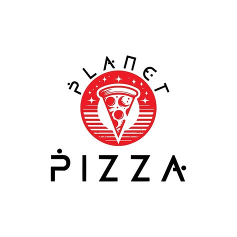 Premium Vector | Planet pizza logo and sign design