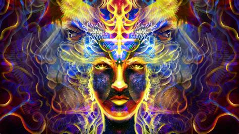 Download Face Colorful Trippy Artistic Psychedelic HD Wallpaper by Louis Dyer