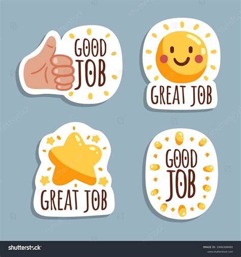 Good Job Sticker Clipart Pages