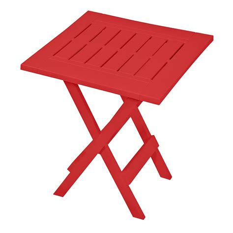 Gracious Living Folding Patio Side Table in Red | The Home Depot Canada