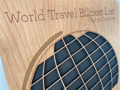 World Travel Bucket List | Visit 50 Countries | Globe Display | Travel Gift