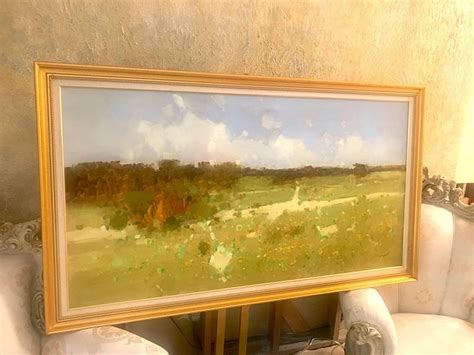 Vahe Yeremyan - Autumn Meadow, Original Oil Painting, Framed, Painting, Oil on Canvas For Sale ...