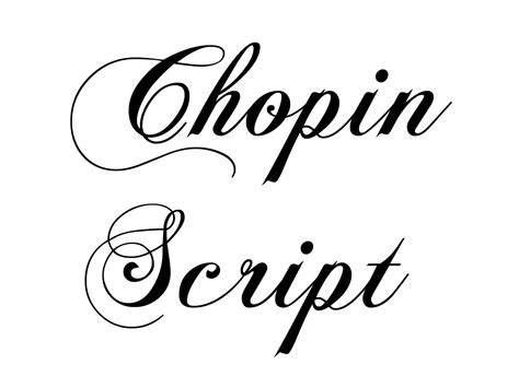 Download Free Fonts Chopin Script