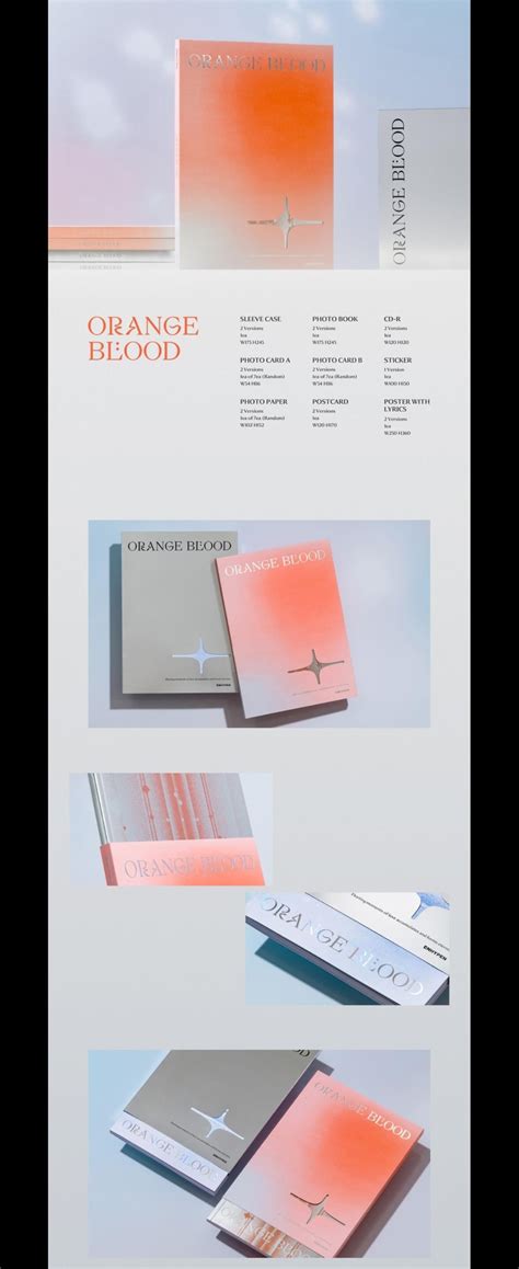 231016 ORANGE BLOOD Album Packaging details : r/enhypen