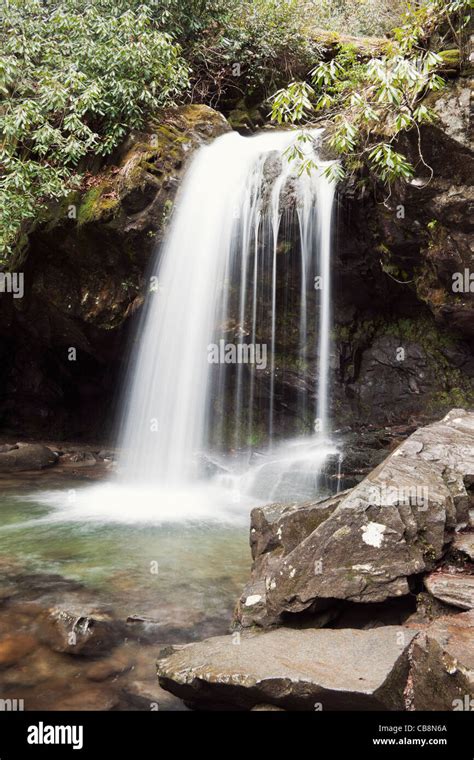 Grotto Falls in Great Smoky Mountains National Park Stock Photo - Alamy