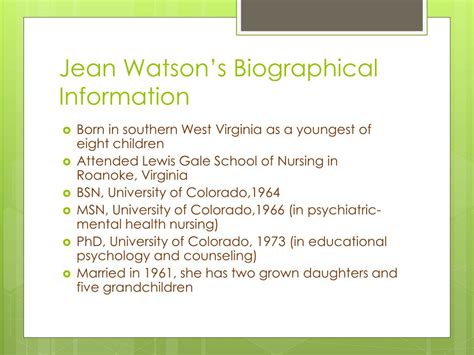 PPT - JEAN WATSON’S PowerPoint Presentation, free download - ID:2723356