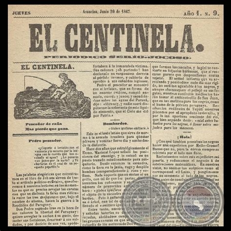 Portal Guaraní - EL CENTINELA Nº 9 PERIÓDICO SERIO..JOCOSO, ASUNCIÓN, JUNIO 20 de 1867