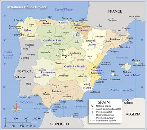 Administrative Map of Spain - Nations Online Project