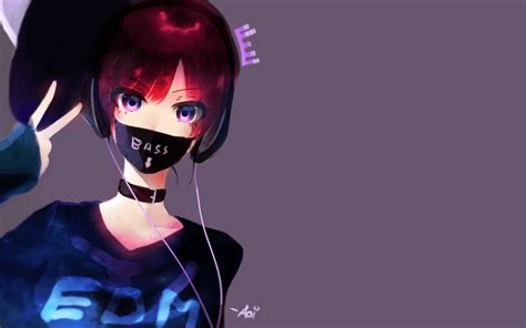 Anime Girl Mask Dark Wallpapers - Wallpaper Cave