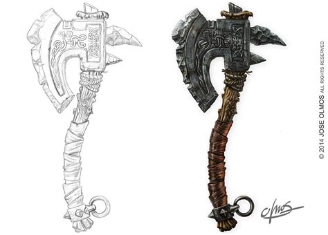 ArtStation - Viking Axe , Jose Olmos Viking Sword Tattoo, Viking Compass Tattoo, Viking Tattoo ...