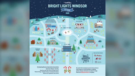 Map: Bright Lights Windsor Citywide featuring signature displays | CTV News