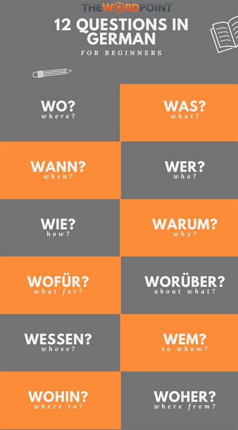 Questions in German | German language, German language learning, German ...