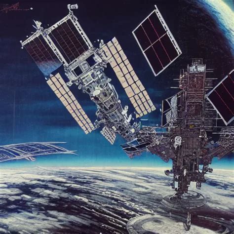 concept art of japanese space station, cyber punk, | Stable Diffusion ...