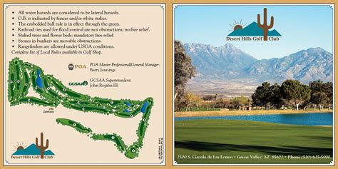 Desert Hills Golf Club of Green Valley | Golf ScoreCards, Inc.