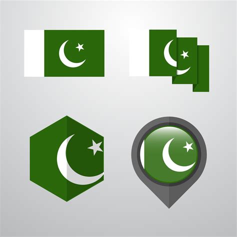 Pakistan flag design set vector 14211594 Vector Art at Vecteezy