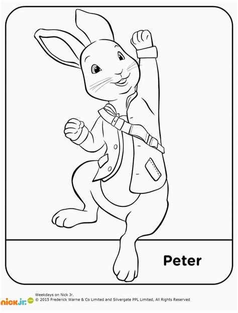 Peter Rabbit Coloring Pages PDF For Children - Coloringfolder.com