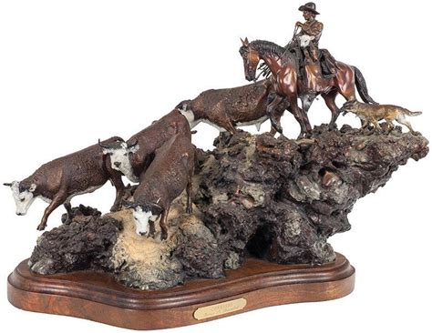James Regimbal, Bronze Sculpture, Signed, Limited Edition, 26/50. "Cowhand", 1989, #590 | Bronze ...