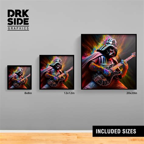 Darth Vader Playing Guitar Colorful Star Wars Poster - Etsy