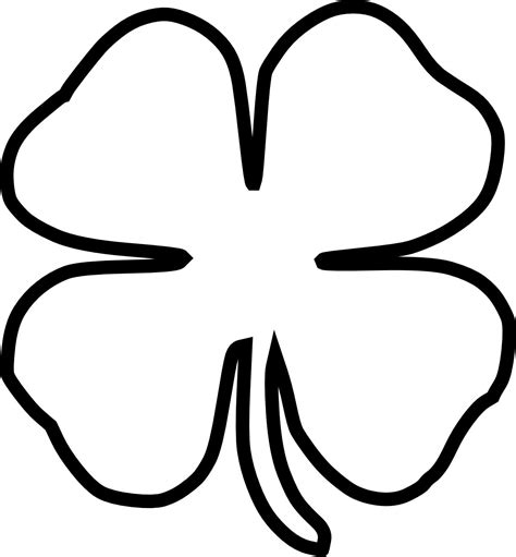 4 Leaf Clover Outline - ClipArt Best