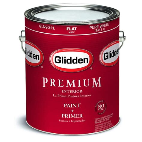 Glidden Premium 1 gal. Pure White Flat Interior Paint-GLN9011-01 - The Home Depot