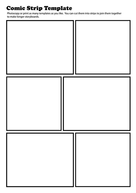 comic strip template (PDF) | Teaching | Pinterest | Writing ideas ...