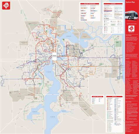 Jta bus map - Jacksonville bus map (Florida - USA)