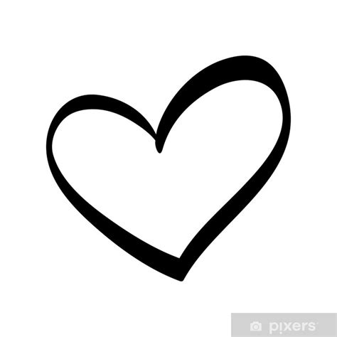 Poster Cute decorative heart icon vector illustration graphic design - PIXERS.CA