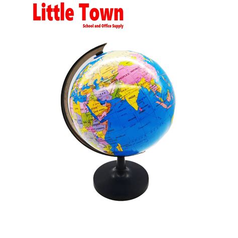 World Map Globe Rotating Map Educational Learning Geography 21.4 CM ...