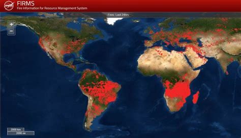 All global fires burning in the last 24 hours, per NASA’s fire map ...